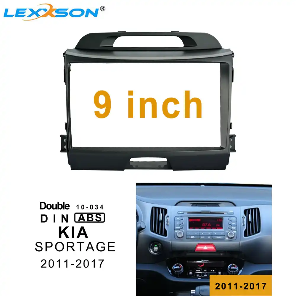 9 Inch Car Fascia For Kia Sportage 2011 2017 Dashboard Installation Trim Refitting Kit Frame Surround Dvd Gps Bezel Frame Fascias Aliexpress