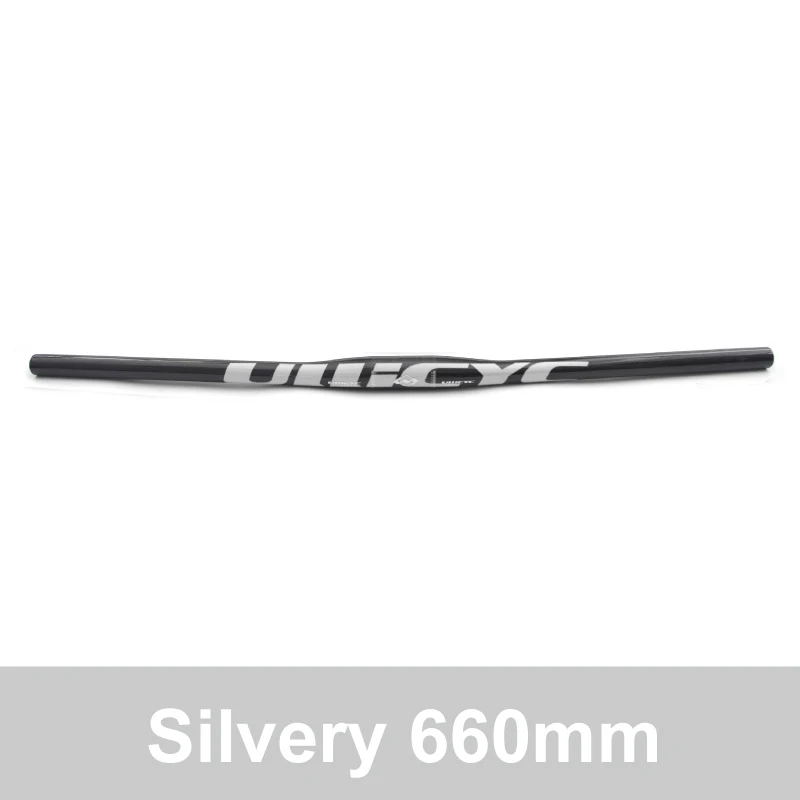 Flat 660mm Ullicyc MTB велосипедный руль из углеродного волокна плоский/подъемный руль для горного велосипеда 31,8*580/600/620/640/660/680/700/720/740/мм - Цвет: Flat 660mm