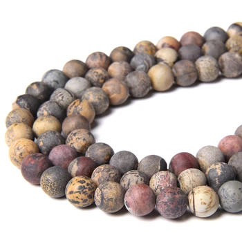 

Genuine Matte Natural Chinese mix agates stone beads 6 8 10 12 mm natural round loose spacer Stone beads For DIY jewelry Making