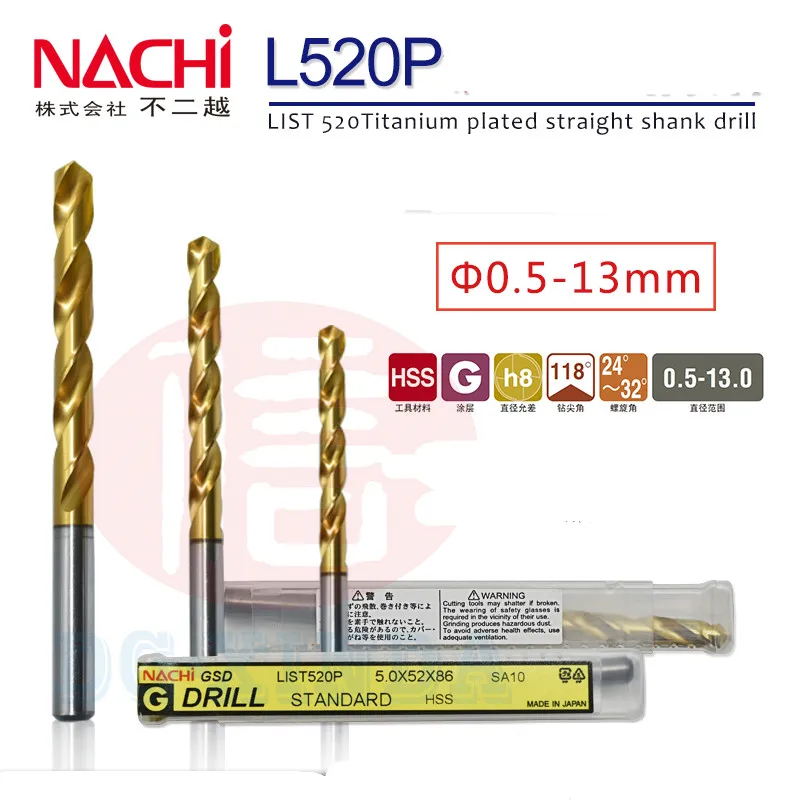 Made In Japan Nachi Sg High Speed Steel Drill Bit L520p Stainless Steel