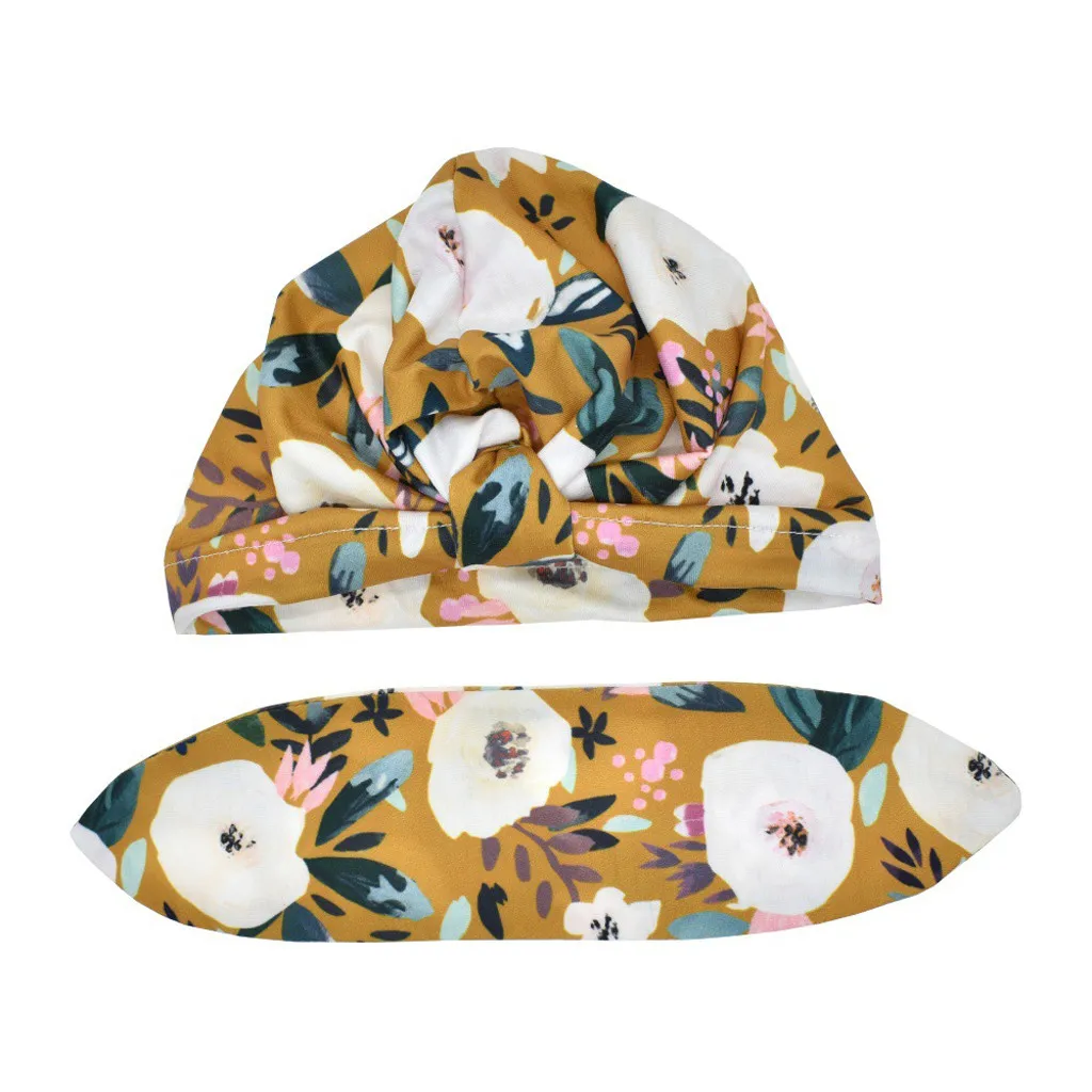 Детская шапка для мальчиков и девочек, Солнцезащитная Цветочная вязаная шляпа с бантом тюрбан для малышей, лидер продаж, реквизит для фотосессии новорожденных, шапка для детей