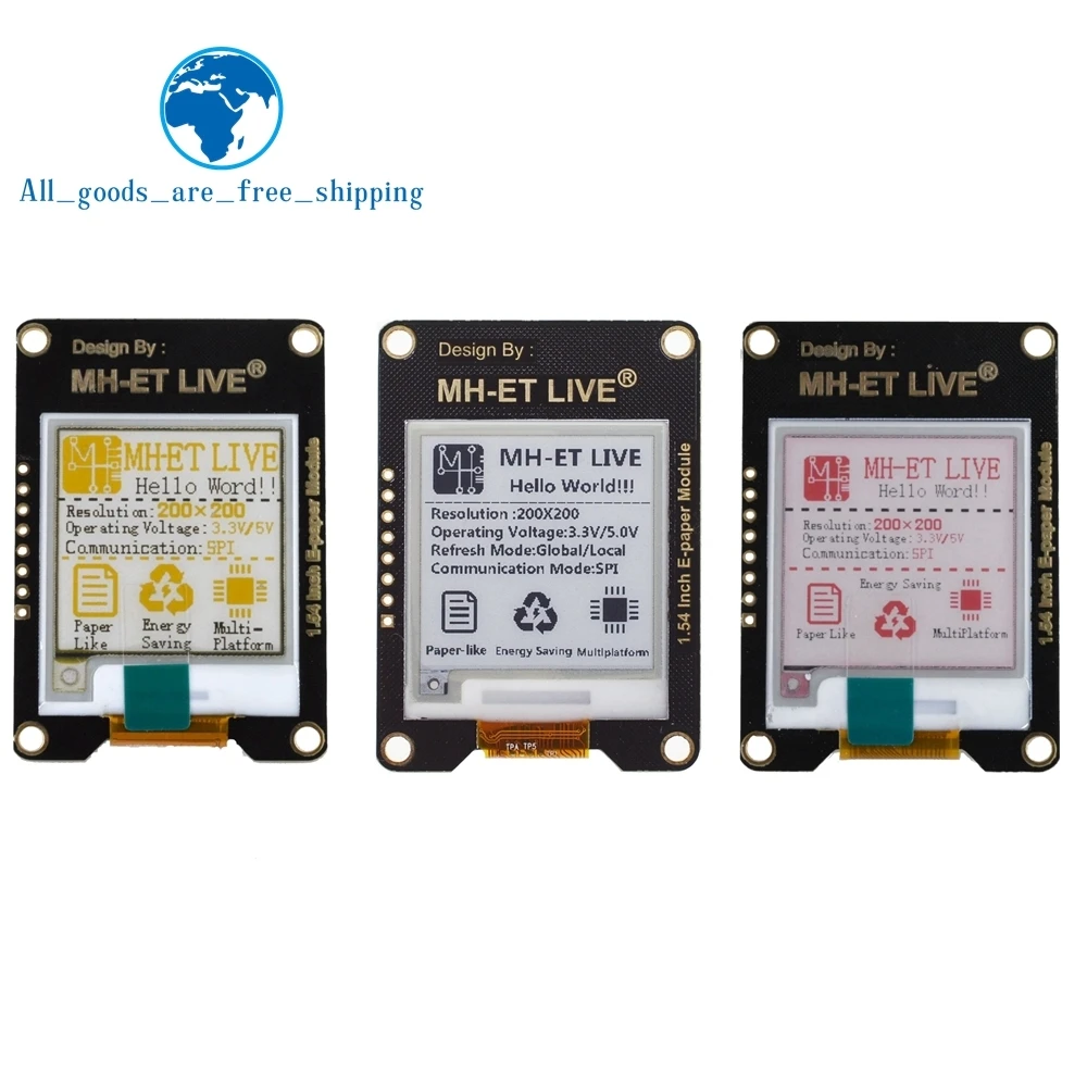 Завеса 1,54 дюймов Epaper модуль электронной бумаги E-Ink EInk Экран дисплея SPI Поддержка Глобальный/часть для Arduino STM raspberry pi ESP32