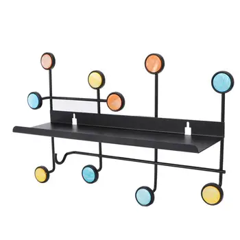 

Wrought Iron Clapboard Storage Rack Wall Hanging Hook for Dorm Bedroom