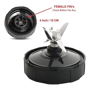 

Blender Replacement Blade 6 Fins,For Nutri Ninja Auto IQ BL480 BL480D BL482 BL456 Blenders, (FEMALE FINS ONLY) 1 Pack