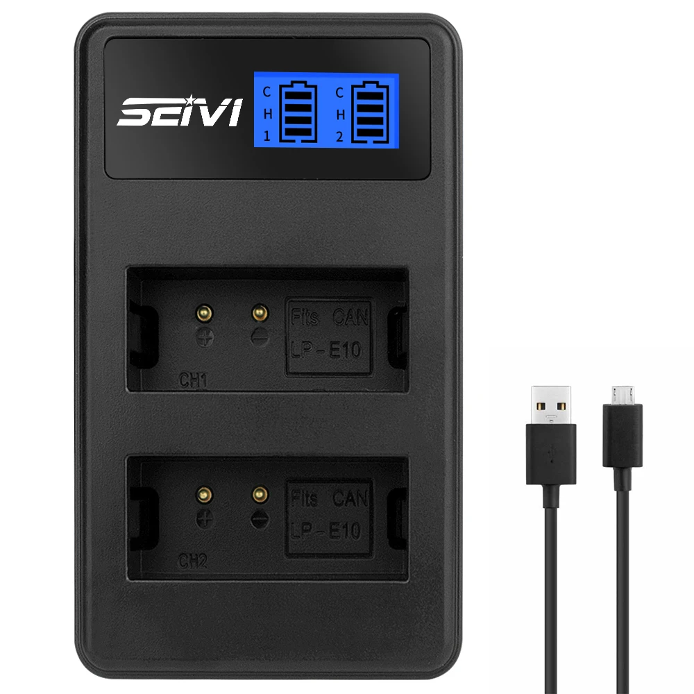 Lp-E12 Lpe12 Caricatore Doppio Usb Per Canon Batetry Per Canon M 100D Kiss X7 Rebel Sl1 Eos M10 Eos M50 Fotocamera Dslr