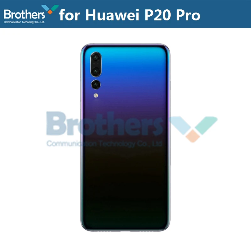 Blue with Lens Metal Корпус батареи для huawei P20 Pro батарейный отсек с объективом камеры металлический для huawei P20 Pro задний Чехол сменный верх - Цвет: Blue with Lens Metal