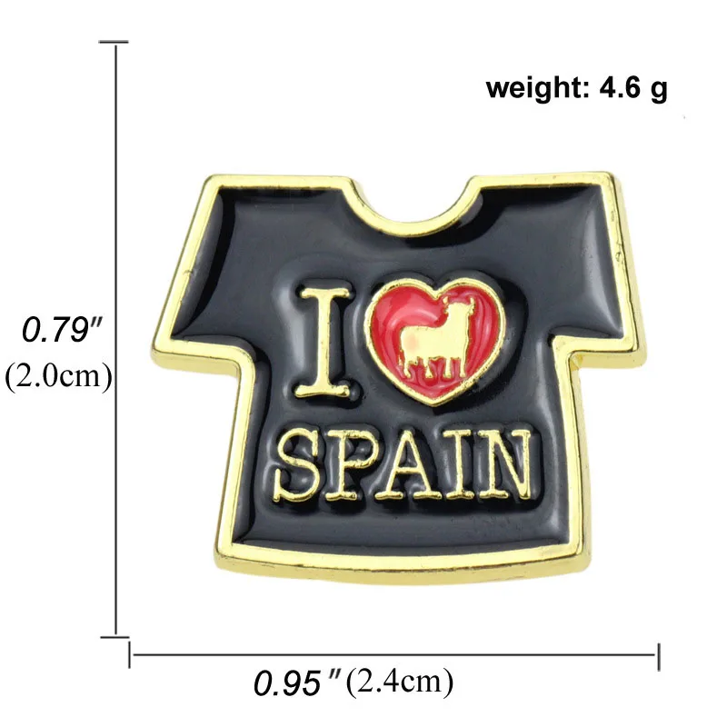 Итальянская испанская римская шероховатый флаг брошь и эмалированная булавка креативная мода футбольный Болельщик значок подарки - Окраска металла: H01