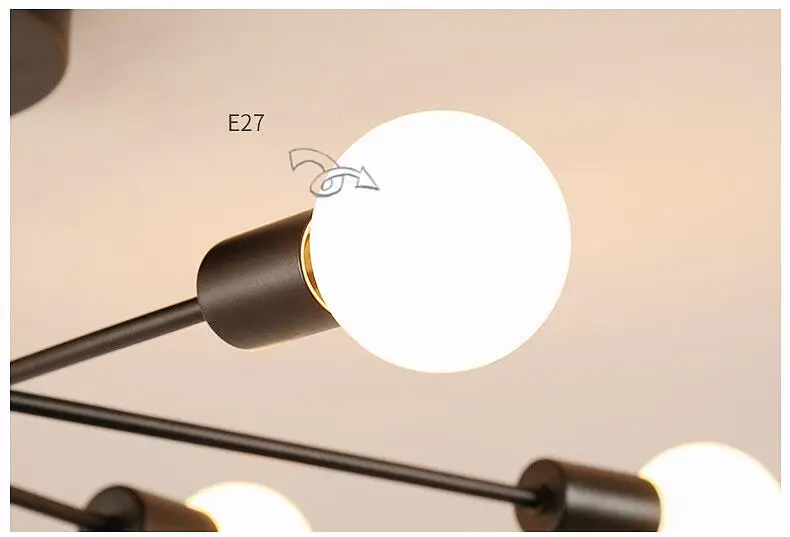 Modern Creative Indoor Pendant Lamp Black Golden  Modern Minimalist Personality Bedroom Living Room Dining Room Ceiling Lamp