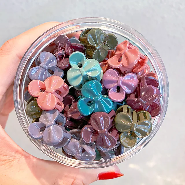 Ruoshui 50pcs Children Cartoon Hair Claws Girls Lovely Hairpins Hair Crab Baby Hair Accessories Hair Clips Headwear Barrettes style 26