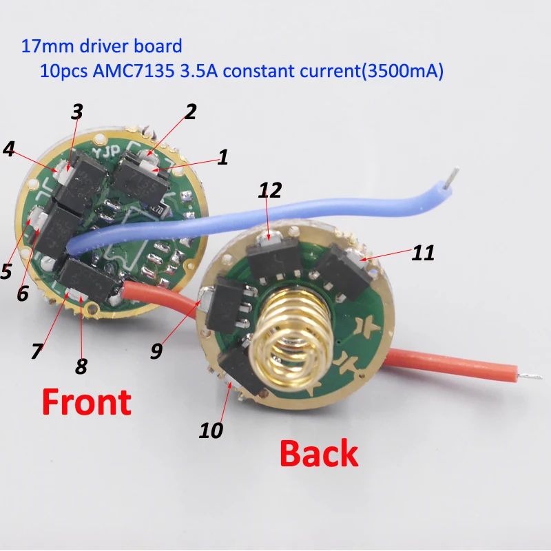 16 мм XML T6 LED Star 17 Печатная плата драйвера 3 7 в 4 2 12x7135 10x7135 8x7135 с памятью режима для