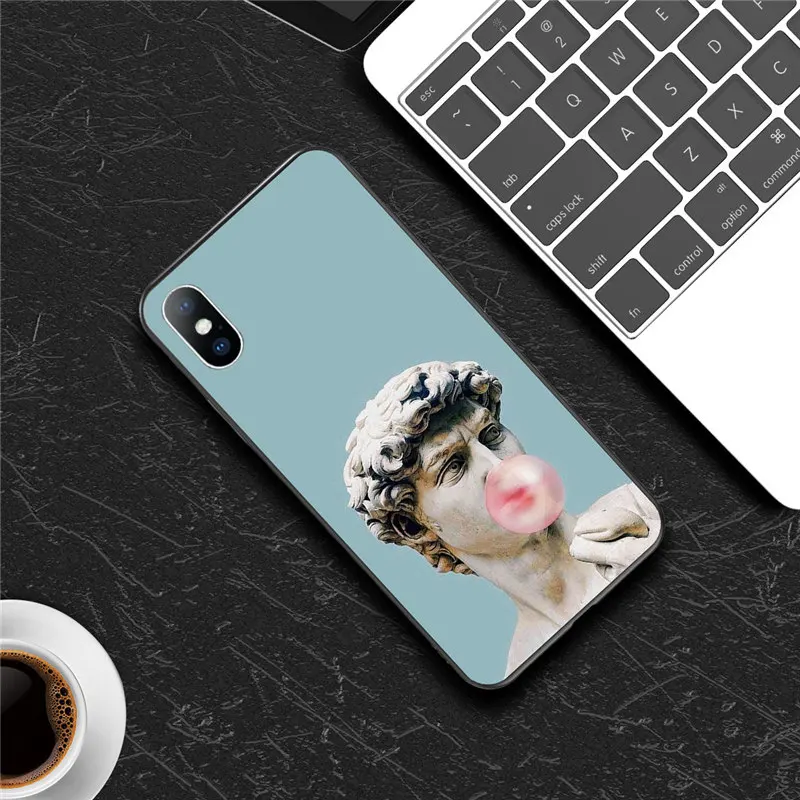 Moskado смешное искусство абстрактный чехол для iPhone X XR XS Max 7 8 6 6s плюс 5 5S SE 10 Силиконовые чехлы статуя ТПУ Мягкая задняя крышка - Цвет: 7769B