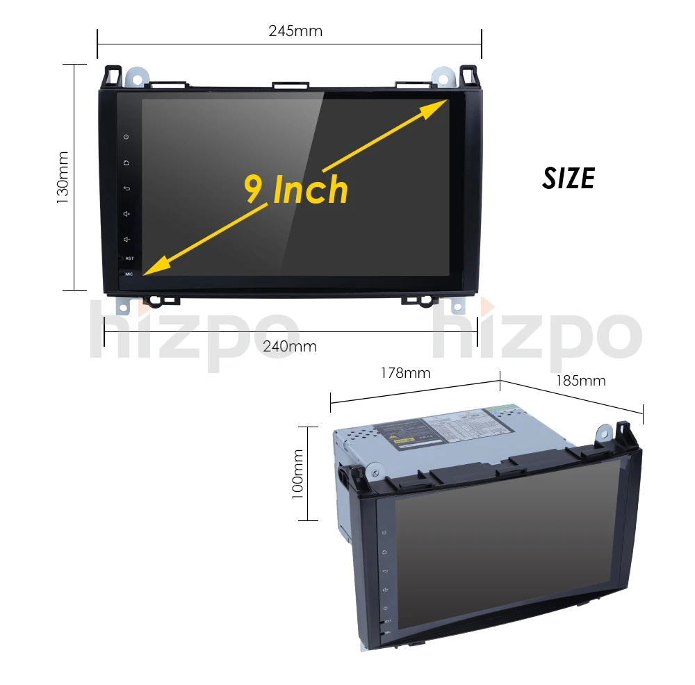 Perfect Android 9 For Mercedes Benz Sprinter B200 W209 W169 W169 B-class W245 B170 Vito W639 CarNODVD player Radio GPS multimedia stereo 2