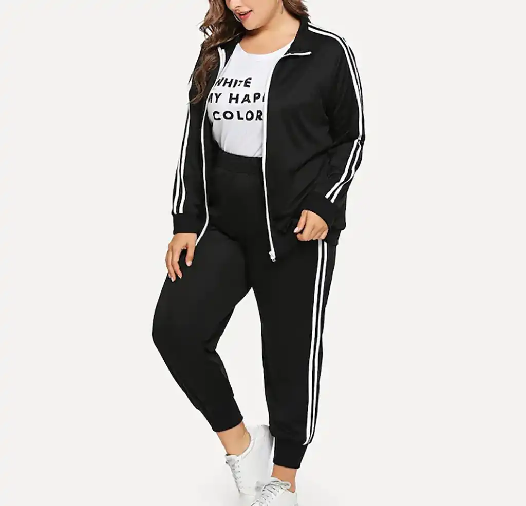 plus size women's tracksuit sets