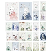 4 упаковки/лот Kawaii Кролик открытка/поздравительная открытка/день рождения Письмо Конверт Подарочная открытка с сообщением