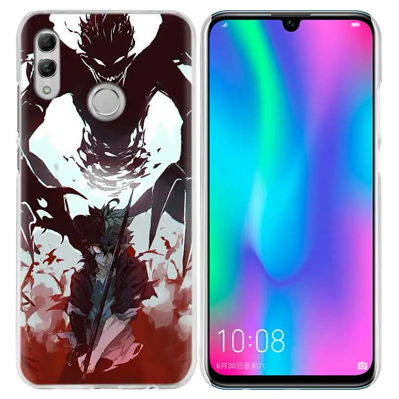 Asta черный чехол с клевером для huawei Honor 8X Y9 20 9 10 Lite Play 8C 8A Pro V20 20i Y6 Y7 Y5 Жесткий ПК аниме чехол для телефона Casos - Цвет: 05
