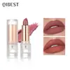 QIBEST Waterproof Lipstick Long Lasting Matte Lip Makeup 11 Colors Velvet Red Lip Tint Cosmetics