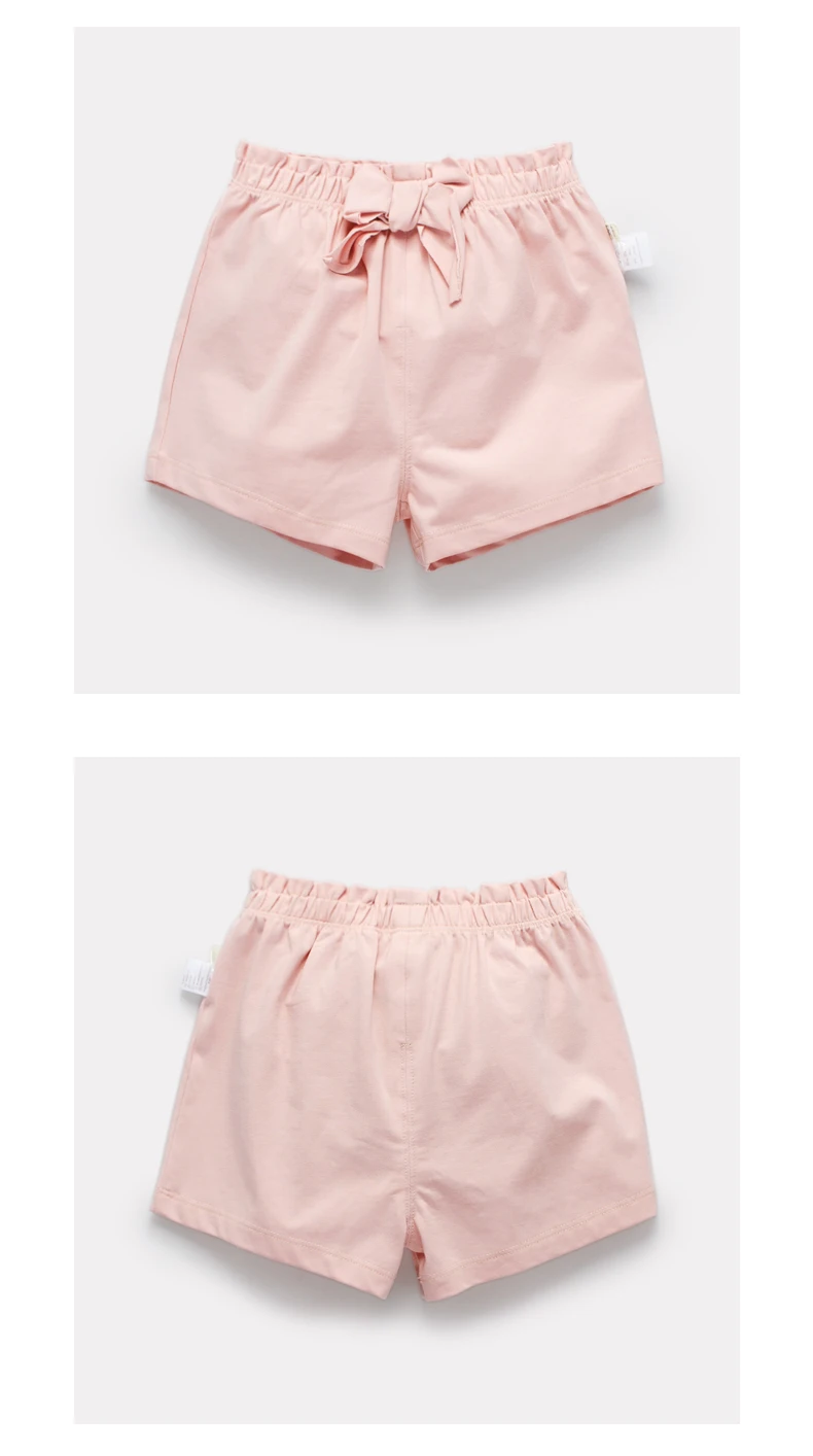Dinstry/шорты для девочек; летняя одежда; детские штаны; Тонкие штаны для малышей 0-2 лет с бантом-бабочкой
