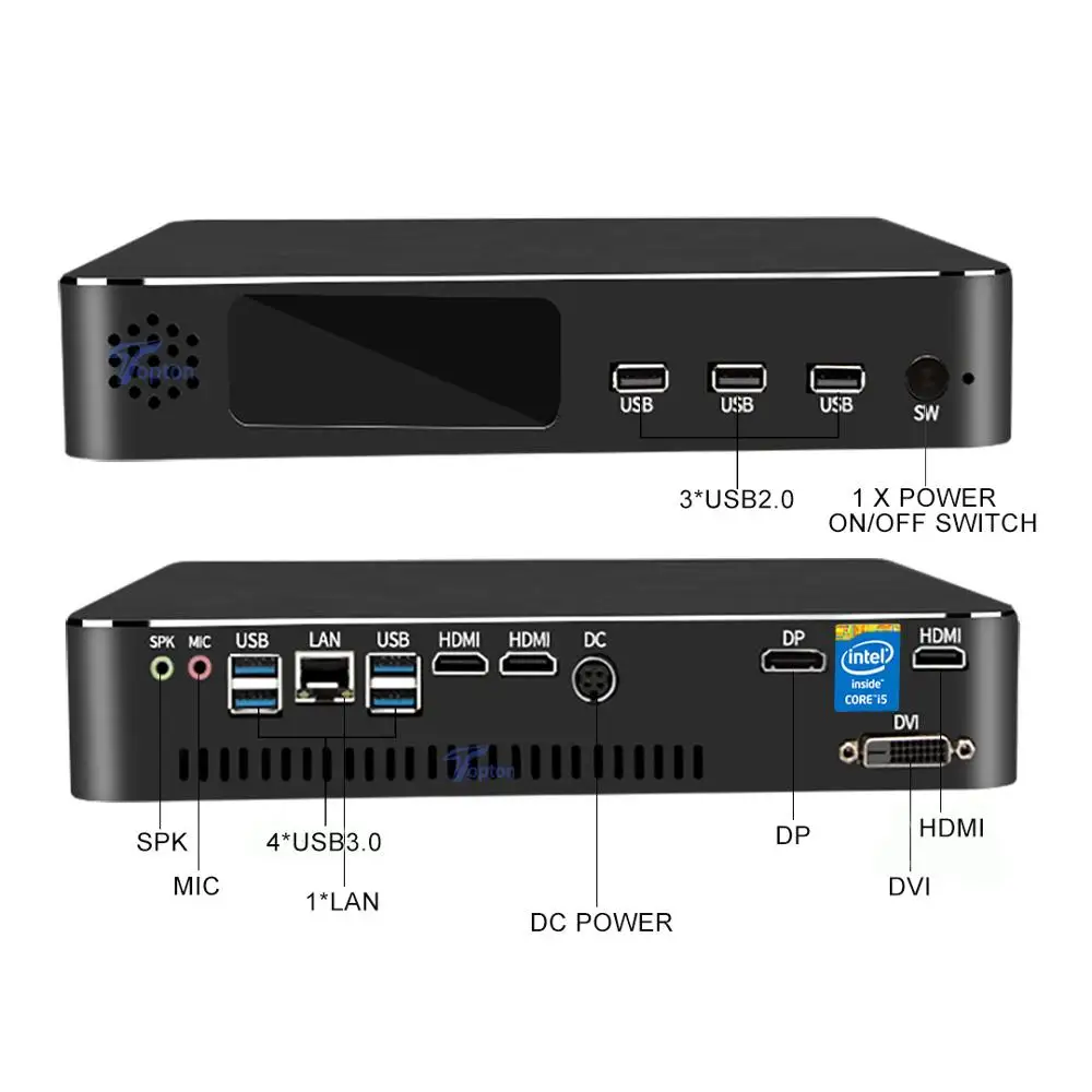 Мини компьютер игровой ПК Intel Core i7 8700 i5 8500 i3 8100 GTX 1650 GDDR6 4 Гб Windows 10 м. 2 7 * USB 4K HDMI2.0 DP DVI