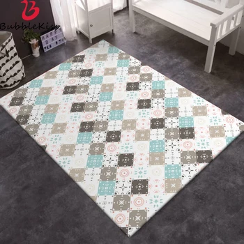 

Bubble Kiss Modern Living Room Carpet Nordic Style Bedroom Decor Rug Colorful Diamond Pattern Carpet Non-Slip Bedside Area Rug