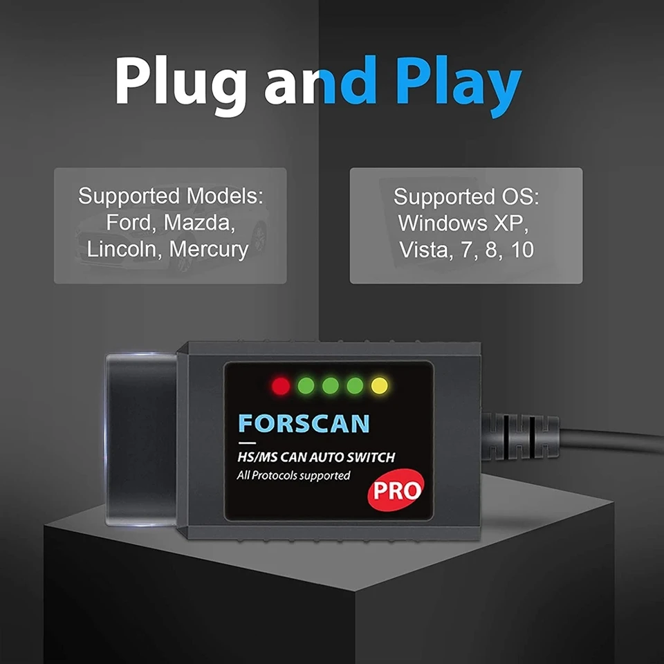 Forscan Bluetooth ELM327 OBD2 Diagnostic Scanner Tool With Switch