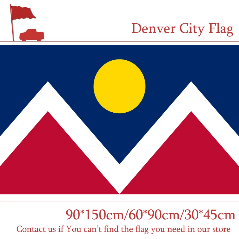 

Free shipping 60*90cm 90*150cm Flag 3x5ft Denver City Flag Custom High-quality 100d Polyester Banners For Campaign Decoration