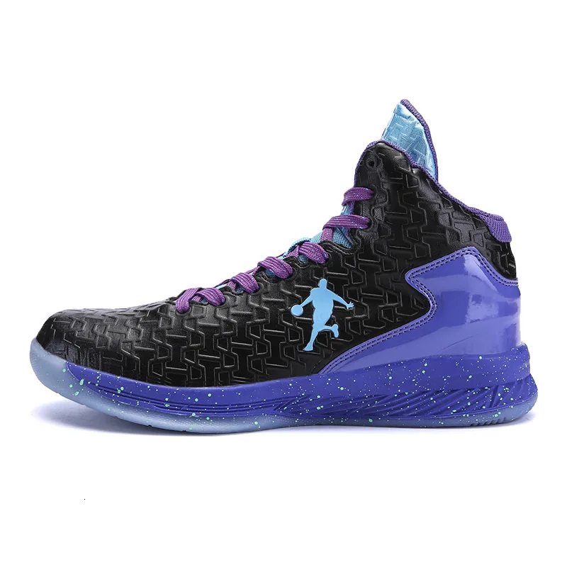 Men Basketball Shoes Jordan High Top Basketball Sneakers Breathable Wearable Sports Jordan Shoes Shockproof Athletic Lebron Shoe - Цвет: b lu