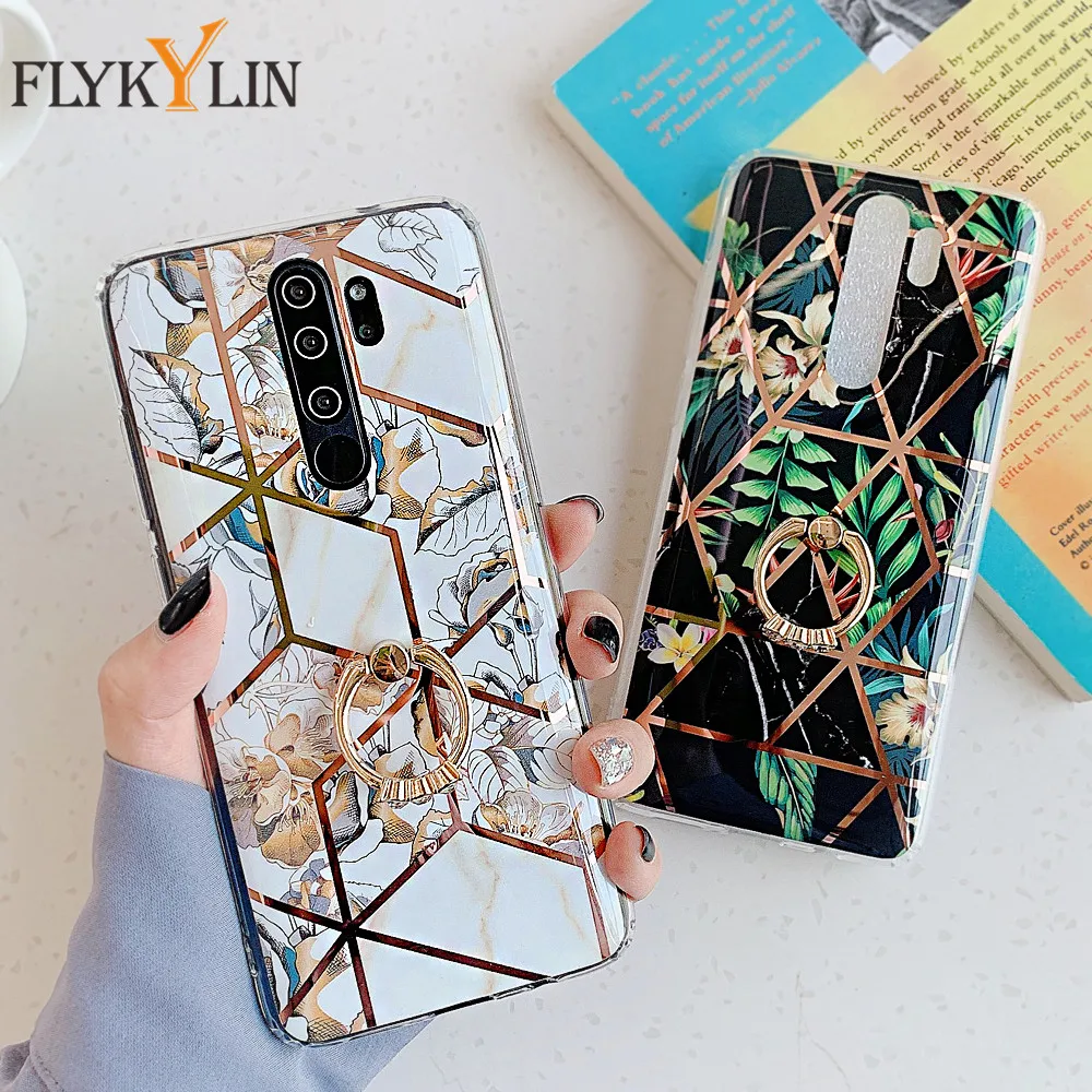 Чехол FLYKYLIN с кольцом-подставкой для Xiaomi Redmi Note 8 Pro 7 6 Модный мягкий силиконовый