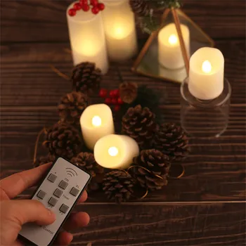 

Family Christmas Day Party Activity Electronic Candle Lighting Home Decoration Holiday Dining Table Atmosphere Decoration Light