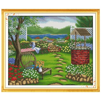 

Spring scenery painting counted 11CT 14CT DIY kit Chinese wholesale Cross Stitch embroidery needlework Sets home decor