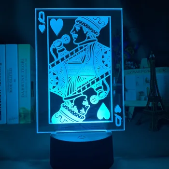 

Led Night Light Queen of Heart Color Changing Nightlight for Adult Fans Room Decor 3d Lamp Freddie Mercury Gift Dropshipping