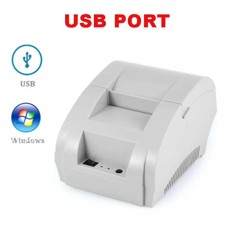 mini portable photo printer Pos  58mm Thermal Receipt Ticket Printer with Bluetooth USB Port For Mobile Phone Windows Supoort Cash Drawer sprocket mini printer Printers