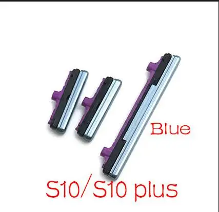 Новая кнопка громкости питания для samsung Galaxy Note 8 S8 S9 S10 Plus боковой переключатель набор ключей Запасная часть - Цвет: S10 S10 plus Blue