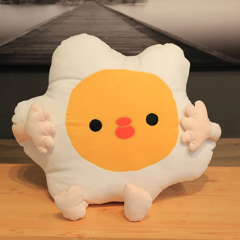 Poached Egg 1 шт., Kawaii, новая плюшевая подушка с облаком, мягкая подушка, облако, яйцо, тыква, плюшевые игрушки для детей, детская подушка, подарок для девочки - Цвет: Poached Egg