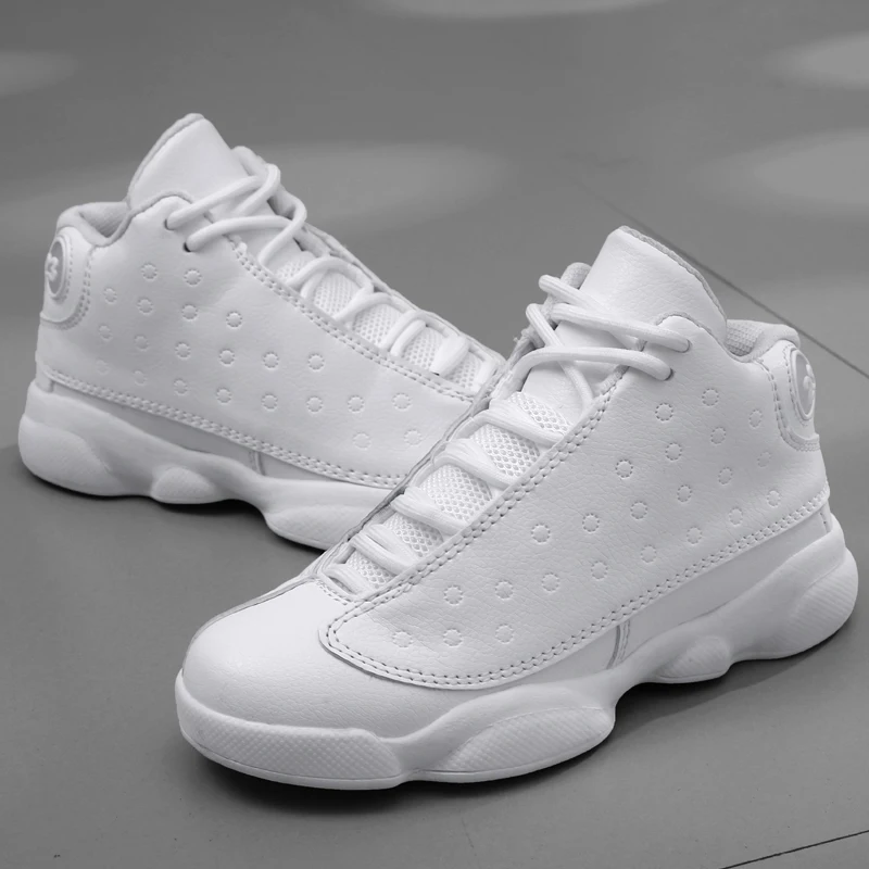 Белые кроссовки для мальчиков; баскетбольные кроссовки Joran в стиле ретро; 13 Zoom Cushion Uptempo Boots для мужчин и женщин; Баскетбольная обувь Kyrie 5