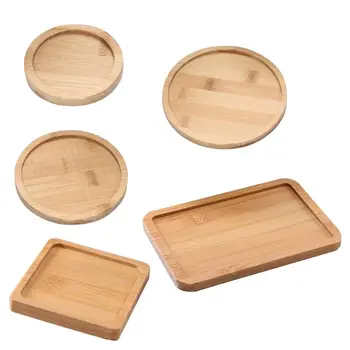 

Bonsai Flower Pot Holder Fleshy Cushion Wooden Tray Planter Vase Mat Stand Home Office Decoration