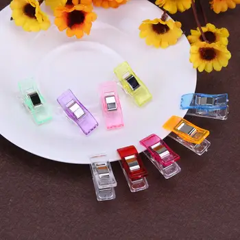 

50pcs/set Multi-color Plastic Small Clips for DIY Craft Quilting Patchwork Sewing Quilt Clip Student Family Storage Office Tool