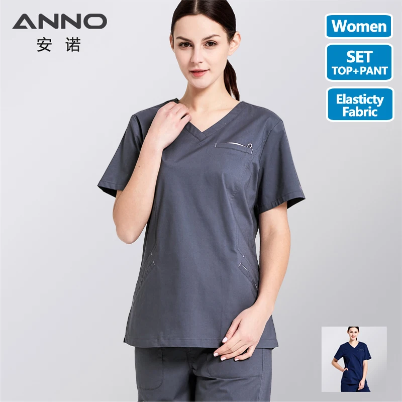 Anno Cotton Scrubs Set Body Elasticity 