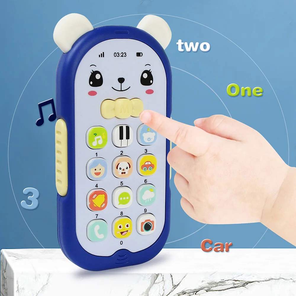Light/Song Mode Mobile Phone Toy For Baby Kids Educational Music Fun Learning UK 