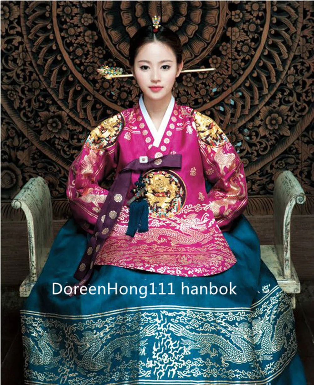 Женское модное платье Hanbok Традиционный корейский костюм на церемонию DANGUI