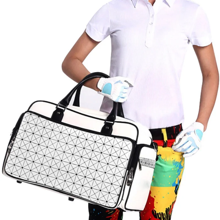 Одежда для гольфа сумка Водонепроницаемый Костюмы сумка PU большой Ёмкость независимых обуви и сумок 2-сторонняя молния SAL99