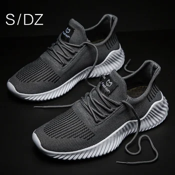 

SDZ Hot Style Shoes Men High Quality Sneakers Male Flyknit Breathable Gym Casual Male Footwear Light Big Size Tenis