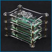 S ROBOT Raspberry Pi 4 Model B Acrylic Case Clear Transparent Shell For Raspberry Pi 3B/3B Plus Case RPI138