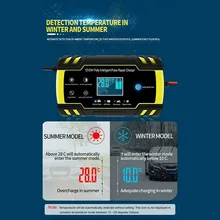 24V 4A импульсный Ремонт зарядное устройство для автомобиля мотоцикла AGM гель мокрый свинцово-кислотный ЖК-дисплей