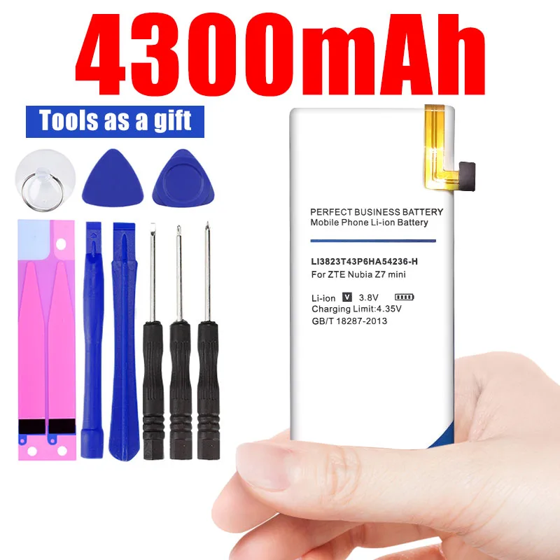 Аккумулятор Li3823t43p6ha54236-h на 4300 мА · ч для Zte Nubia Z7 Mini Nx507j Blade S6 5 0 дюйма G717c G718c |