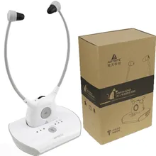 APH100 беспроводные наушники для ТВ, 2,4 ГГц слуховой аппарат ТВ прослушивание гарнитура система для пожилых людей голосовой усилитель