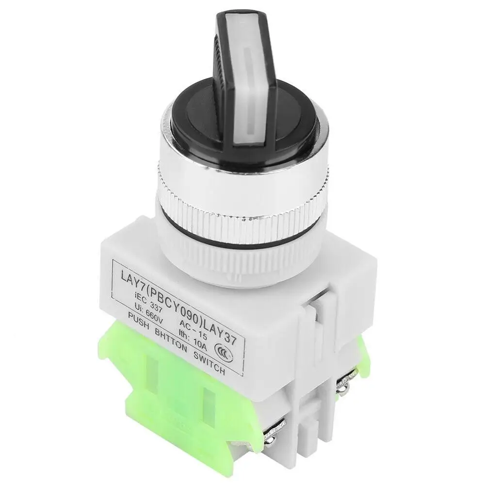 

Rotary Switch Knob Button 2NO 22mm 4 Screws Terminals 2 Way Small Size 2 Position 3 Position Lay7 Lay37 Y090