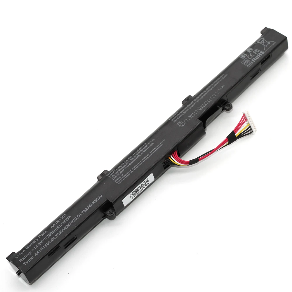 Golooloo 15v Аккумулятор для ноутбука ASUS GL752VW A41N1501 A41LK9H G752VW N552V N552VX N752VX GL752VW-T4108D GL752VW-2B GL752VL-1A N551VW