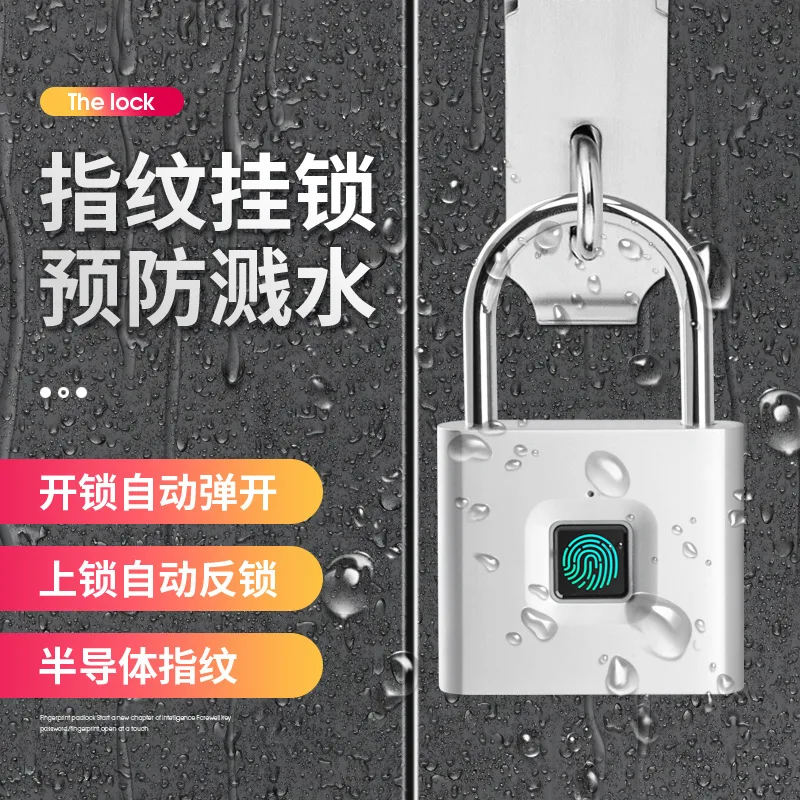 

Fingerprint Padlock Smart Padlock Cabinet Lock Anti-theft Lock Gym Small Lock Warehouse Fingerprint Padlock 10PCS
