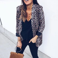 

Blazer Women Snake Print Long Sleeve Suit Coat Biker Jacket Outwear Tops Women's Snake Print Blazer Winter Long Blazer Mujer