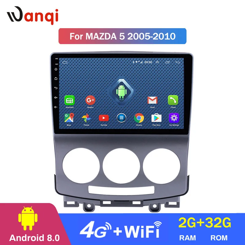 4G Lte All Netcom Android 9 1 автомобильный радиоприемник DVD-плеер для Mazda 5 2005-2010 GPS Glonass